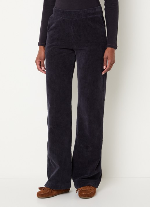 River Woods High waist loose fit broek met steekzakken