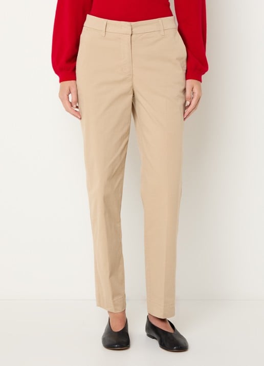 River Woods High waist straight fit broek met steekzakken