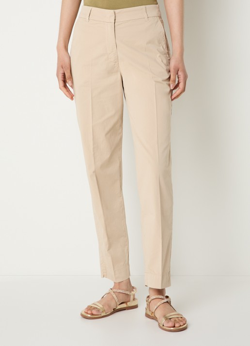 River Woods High waist straight fit chino met steekzakken