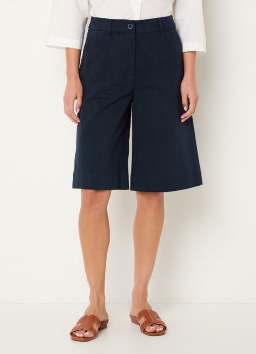 River Woods High waist straight fit korte broek met steekzakken