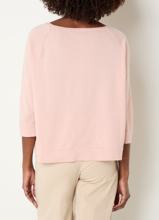 River Woods Longsleeve met ronde hals - achterkant 3 zalmroze