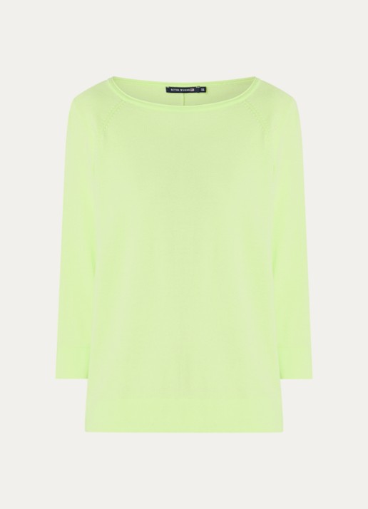 River Woods Longsleeve met ronde hals - voorkant 3 felgroen