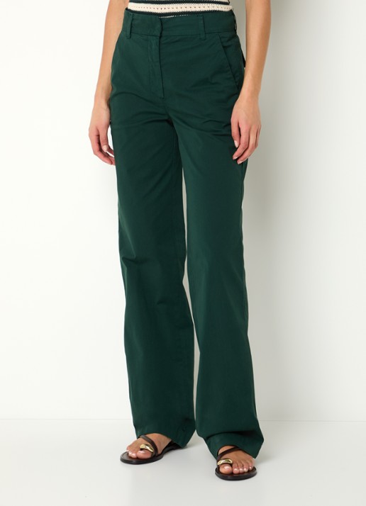 River Woods Mid waist straight fit chino met steekzakken