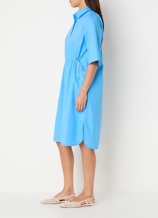 River Woods Midi jurk met ceintuur - voorkant 2 lichtblauw