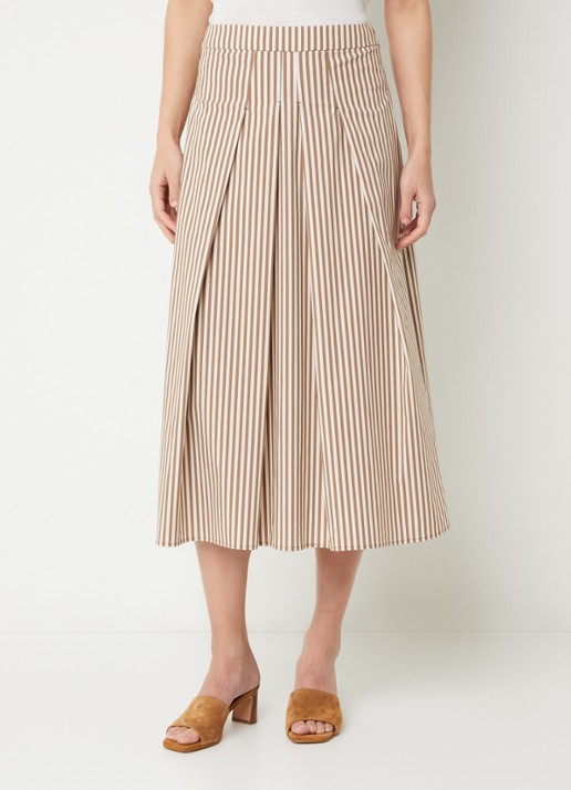 River Woods Midi jurk met streepprint en plooidetail
