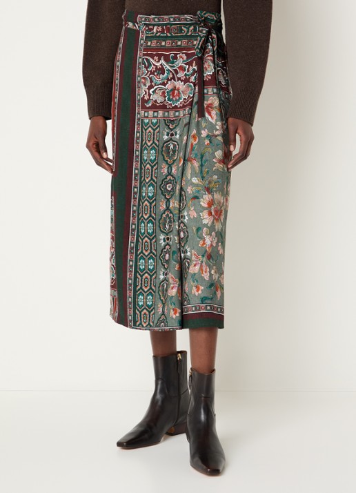 River Woods Midi rok met bloemenprint