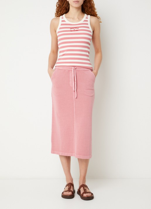 River Woods Midi rok met steekzakken - voorkant 2 roze