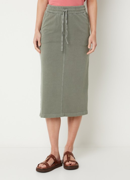 River Woods Midi rok met steekzakken