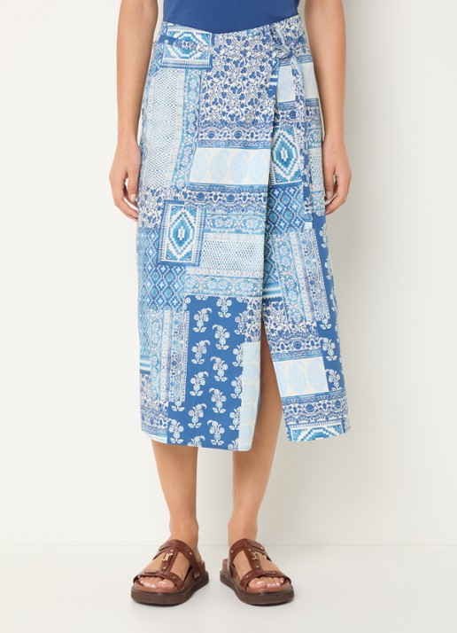 River Woods Midi wikkelrok met print