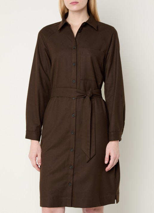 River Woods Mini blousejurk met borstzak en strikceintuur