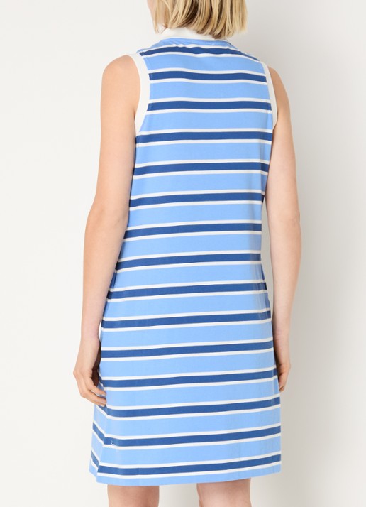 River Woods Mini jurk met streepprint - achterkant 3 blauw