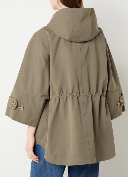 River Woods Oversized parka met capuchon - achterkant 4 mosgroen