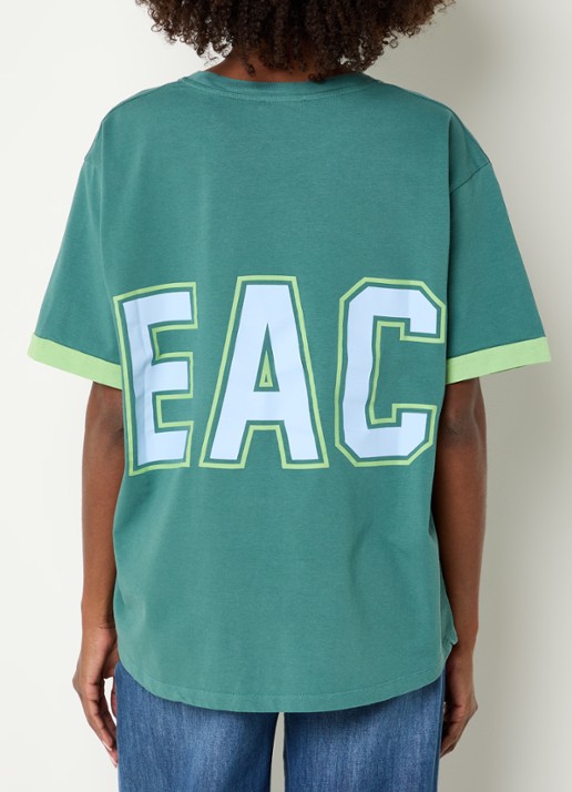 River Woods Oversized T-shirt met front- en backprint - achterkant 2 groen