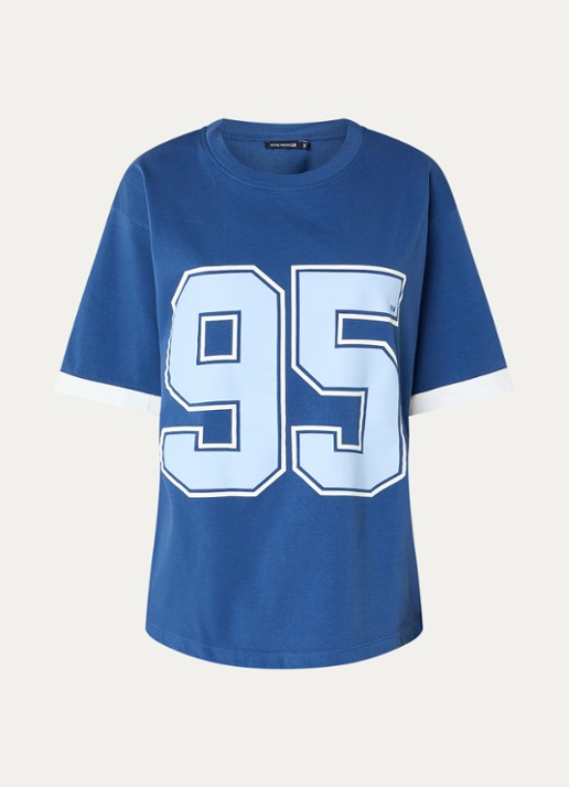 River Woods Oversized T-shirt met front- en backprint - voorkant 2 indigo