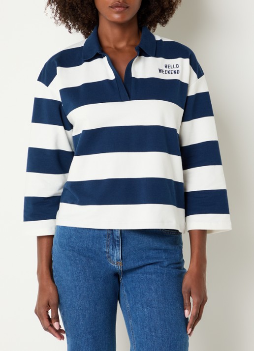River Woods Polo met streepprint