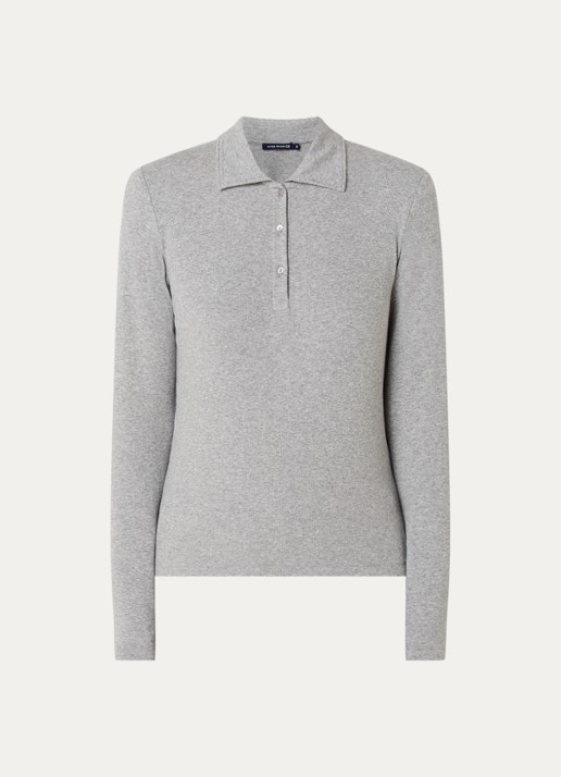 River Woods Polo met stretch - voorkant 2 lichtgrijs