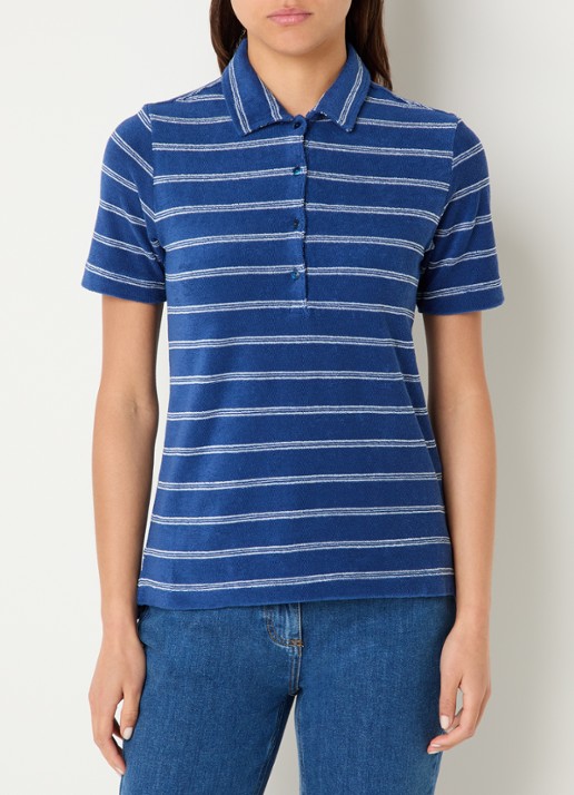 River Woods Polo van badstof met streepprint