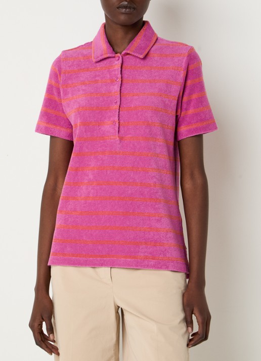 River Woods Polo van badstof met streepprint