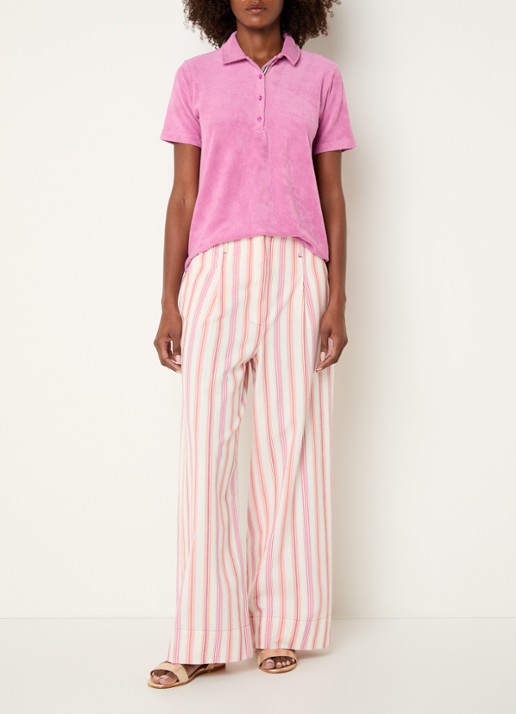 River Woods Polo van fleece  - voorkant 4 paars