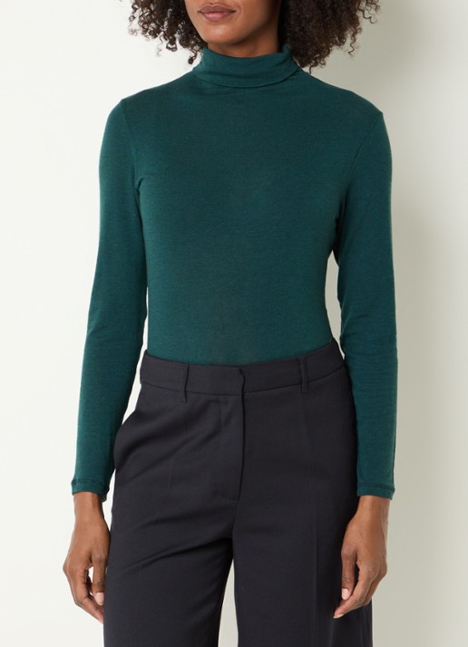 River Woods Pullover in wolblend met col