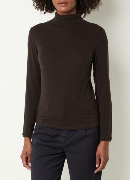 River Woods Pullover in wolblend met col