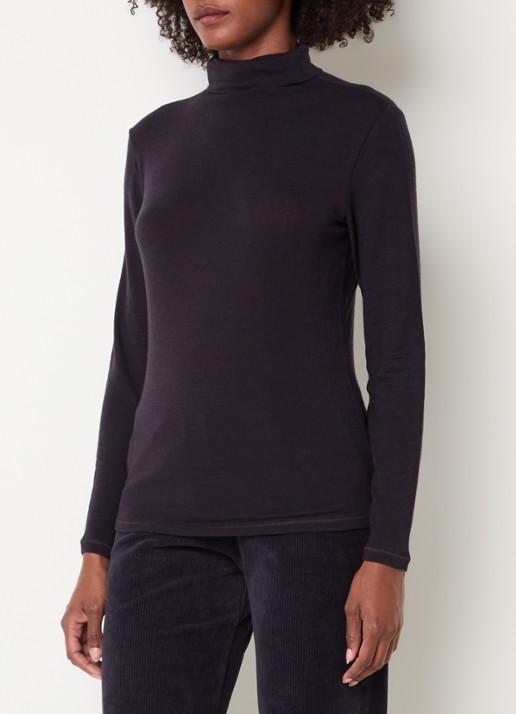 River Woods Pullover in wolblend met col