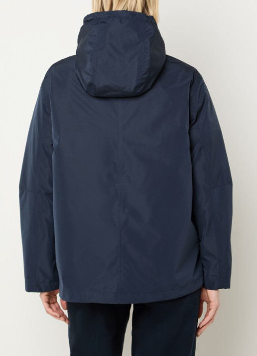 River Woods Softshell regenjas met capuchon - achterkant donkerblauw