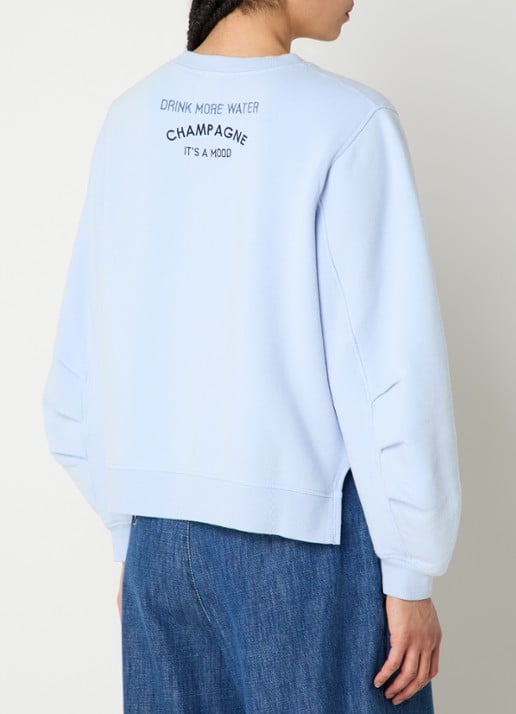 River Woods Sweater met borduring - achterkant 4 lichtblauw