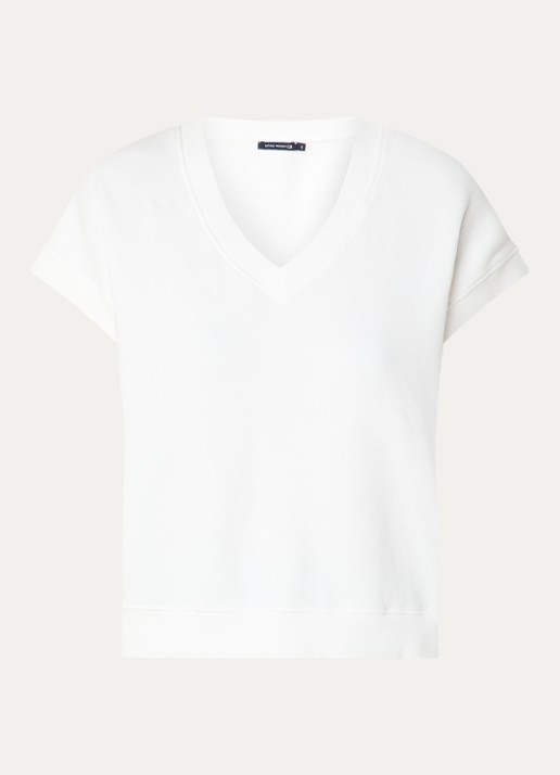 River Woods Sweater met V-hals  - voorkant wit
