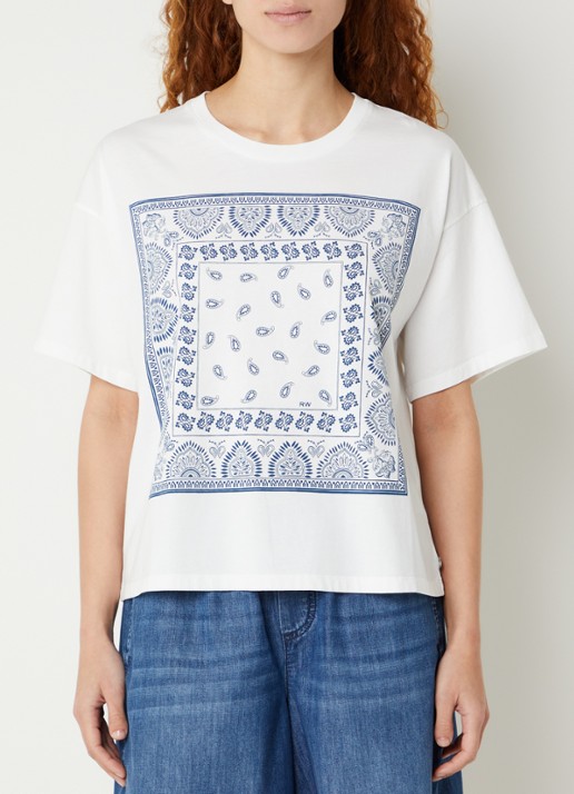 River Woods T-shirt met paisley dessin
