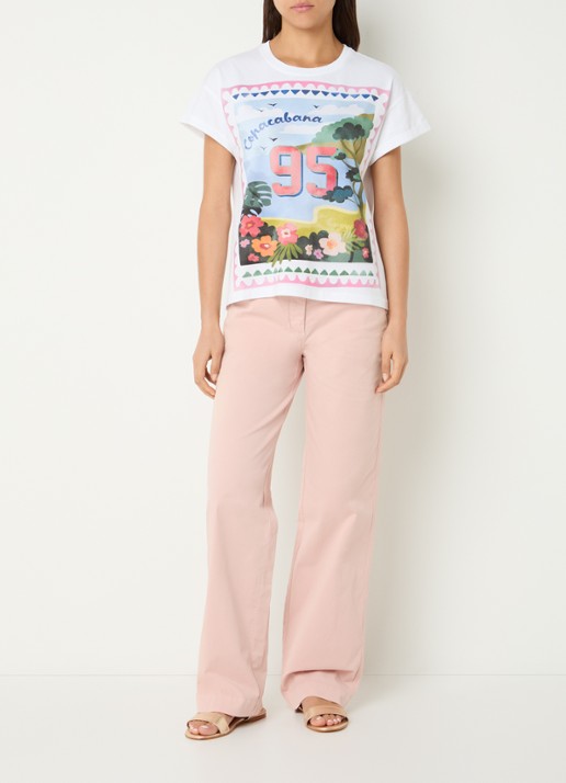 River Woods T-shirt met print - voorkant 2 wit