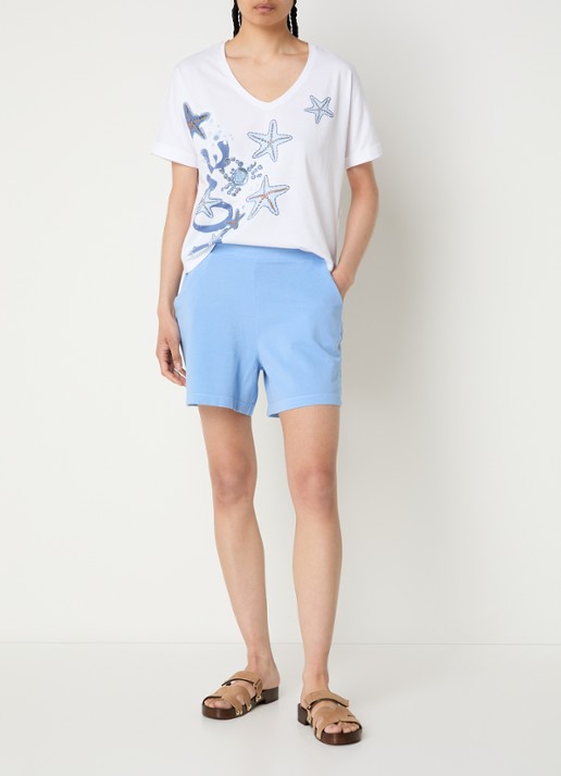 River Woods T-shirt met print - voorkant 4 wit