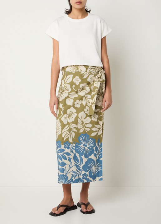 River Woods T-shirt met ronde hals - voorkant 3 wit