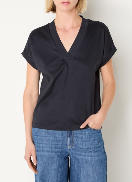 River Woods T-shirt met V-hals