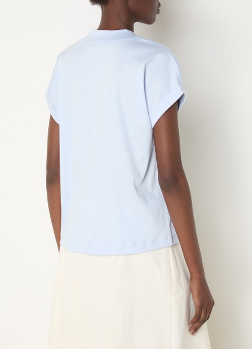 River Woods T-shirt met V-hals - achterkant 4 lichtblauw