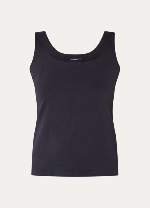 River Woods Tanktop met ronde hals - voorkant donkerblauw