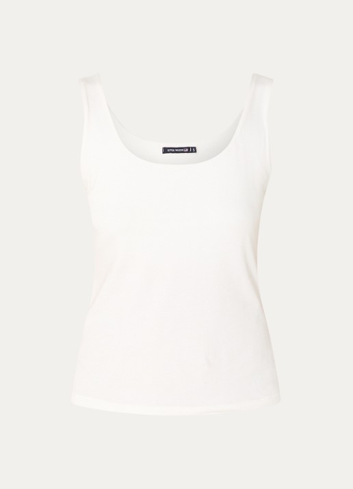 River Woods Tanktop met ronde hals - voorkant gebroken wit