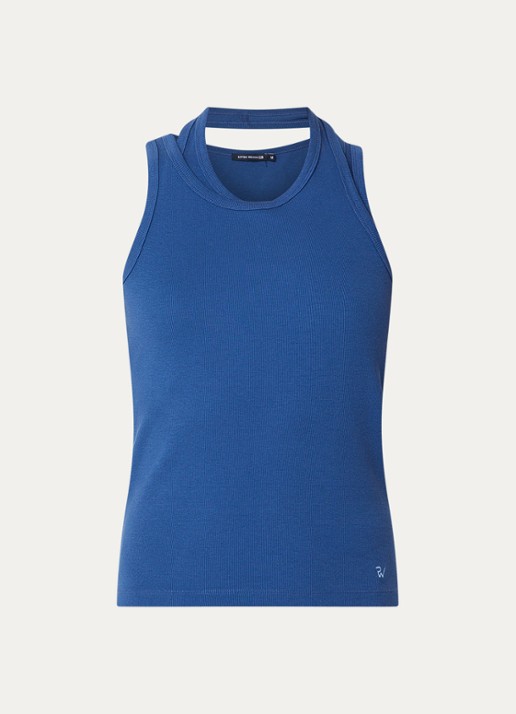 River Woods Tanktop met stretch - voorkant 2 blauw