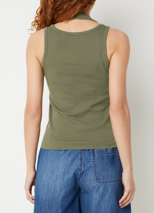 River Woods Tanktop met stretch - achterkant 2 olijfgroen