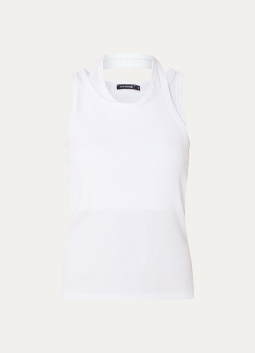River Woods Tanktop met stretch - voorkant wit