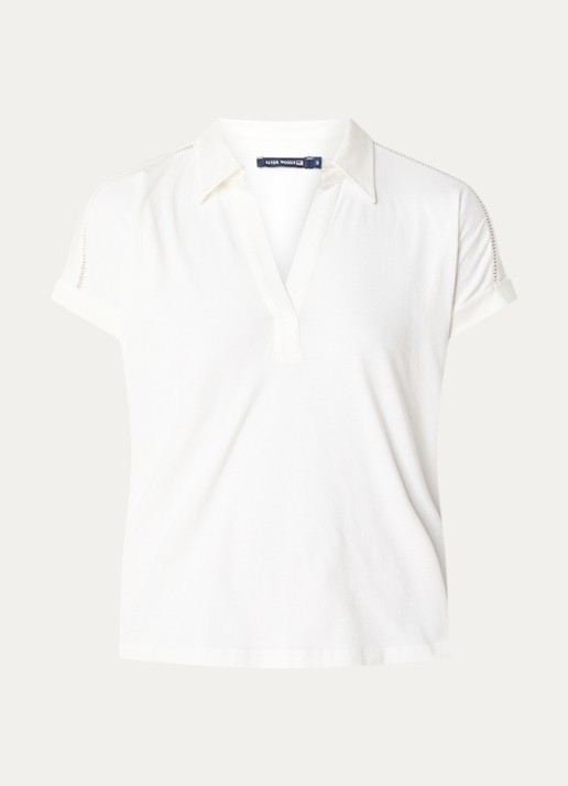 River Woods Tuniek met broderie - voorkant 3 wit