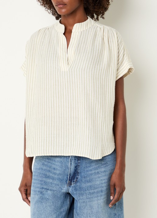River Woods Tuniek met streepprint en V-hals