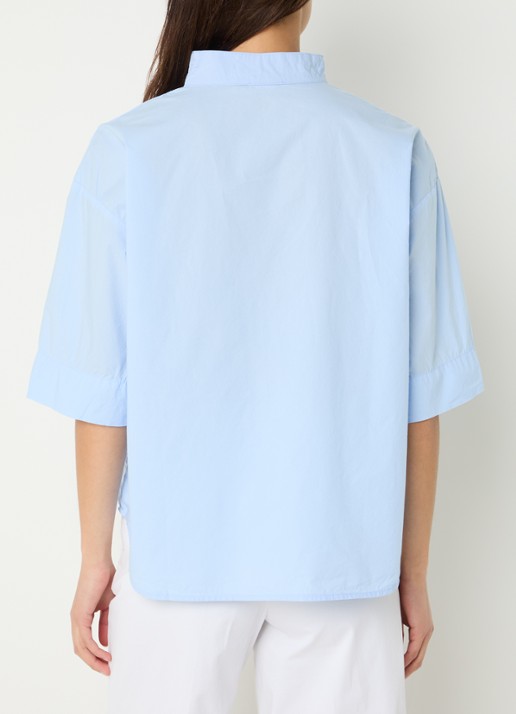 River Woods Tuniek met V-hals en opstaande kraag - achterkant blauw