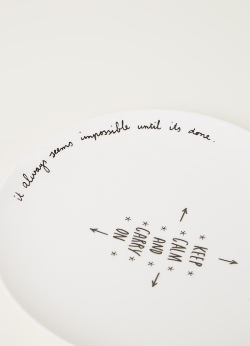Rivièra Maison Happy dinerbord 25,5 cm - detail wit