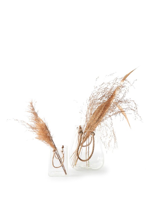Rivièra Maison Mode Florale Bag vaas M 15 cm - detail transparant