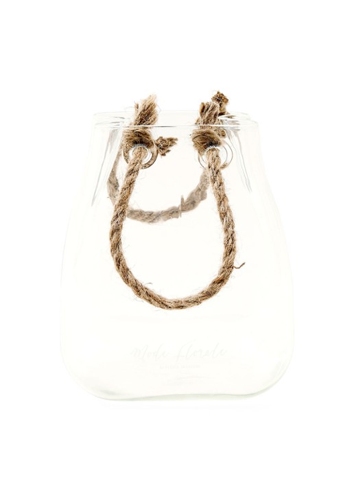 Rivièra Maison Mode Florale Bag vaas M 15 cm - voorkant 2 transparant