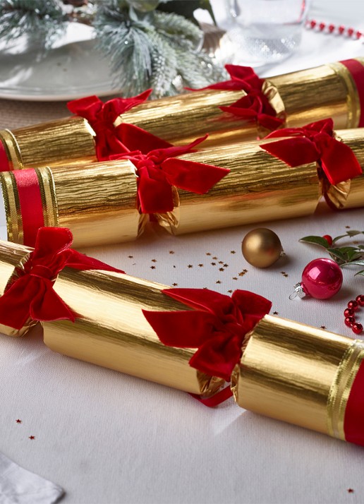 Robin Reed Belgravia kerstcracker set van 6 - voorkant 2 goud