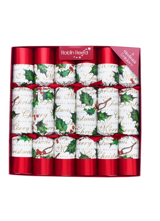 Robin Reed Bows & Berries kerstcracker set van 12