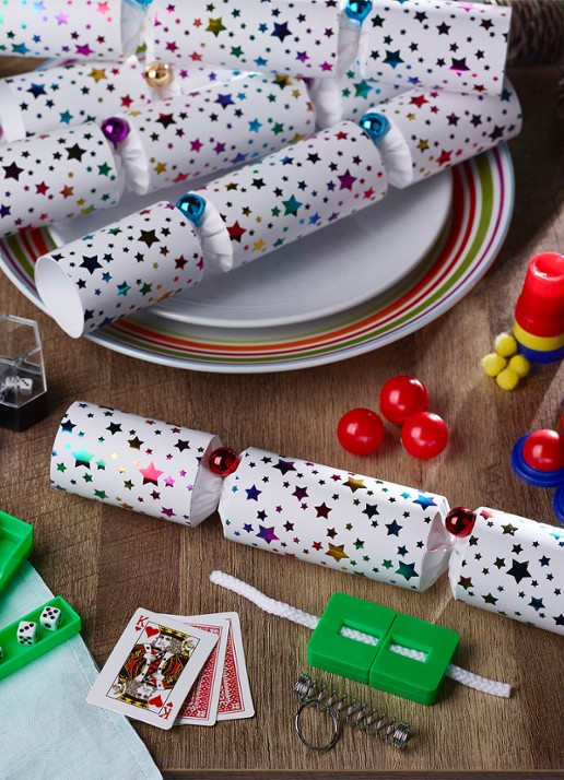 Robin Reed Magic kerstcracker set van 8 - voorkant 2 wit