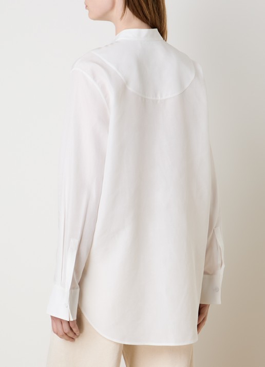 Róhe Blouse met kraag - achterkant 5 gebroken wit